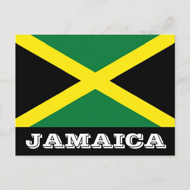 Jamaica flaggavykort vykort (Framsida)