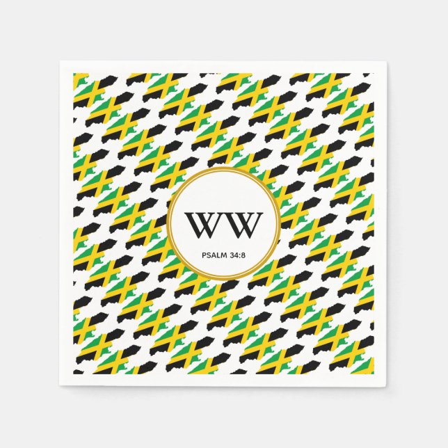 JAMAICA Flaggfirande Födelsedagsfirande Kulturfira Pappersservett (Framsidan)