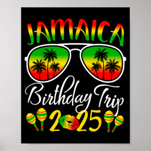 Jamaica Födelsedagsresa 2025 Rolig Familj Matchand Poster