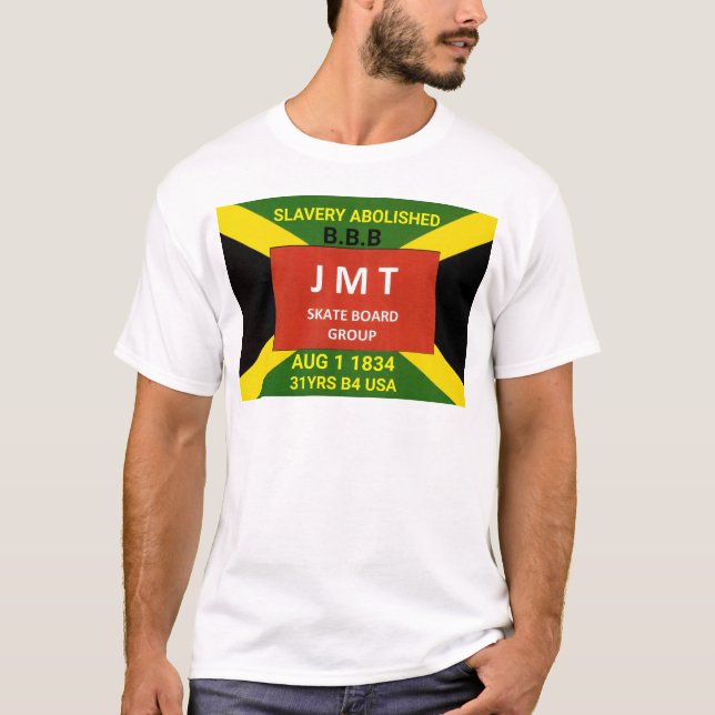 JAMAICA FREE AUG 1 1834 Manar Basic T-Shirt (Framsida)