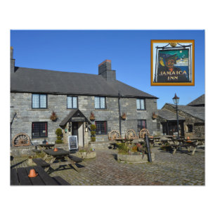 Jamaica gästgivargårdBodmin hed Cornwall England Fototryck