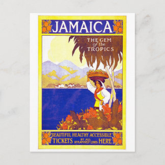 Jamaica Gem från Tropikernan Vintage resor Poster Vykort