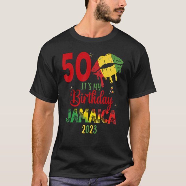 Jamaica Girl 30:e 50:e Party Outfit Match T Shirt (Framsida)