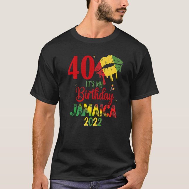 Jamaica Girl 30:e 50:e Party Outfit Match T Shirt (Framsida)