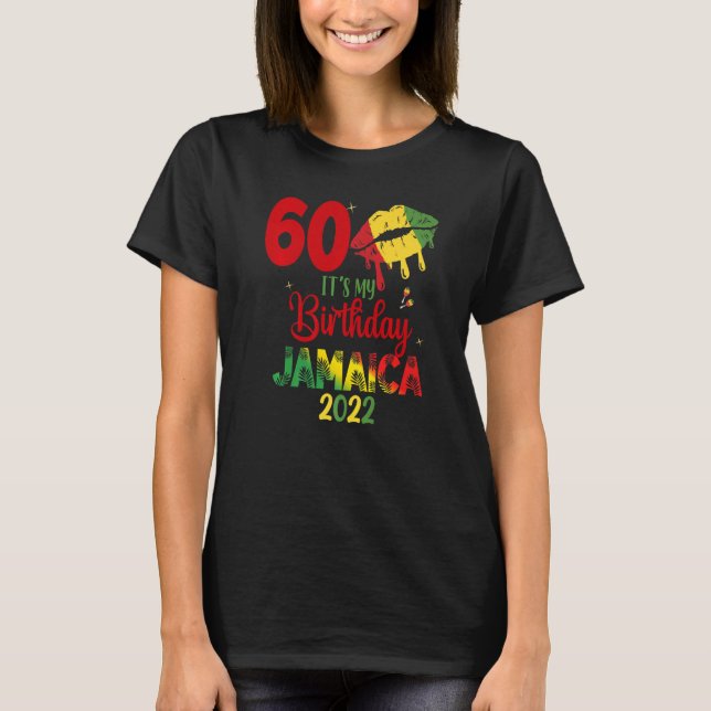 Jamaica Girl 30:e 50:e Party Outfit Match T Shirt (Framsida)