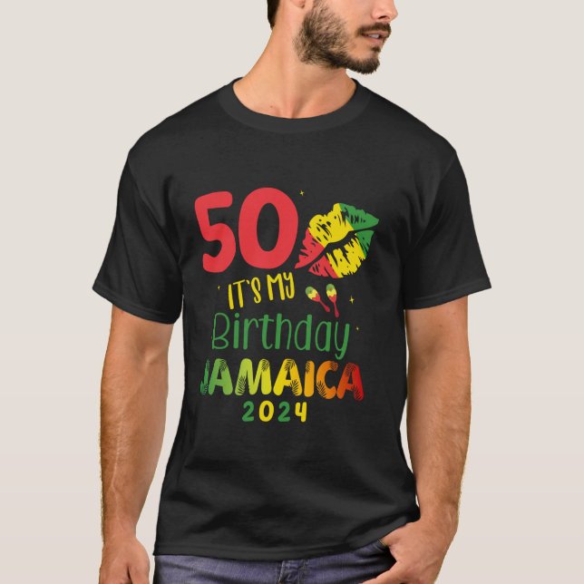 Jamaica Girl 50 Birthday 2024 Jamaica T T Shirt (Framsida)