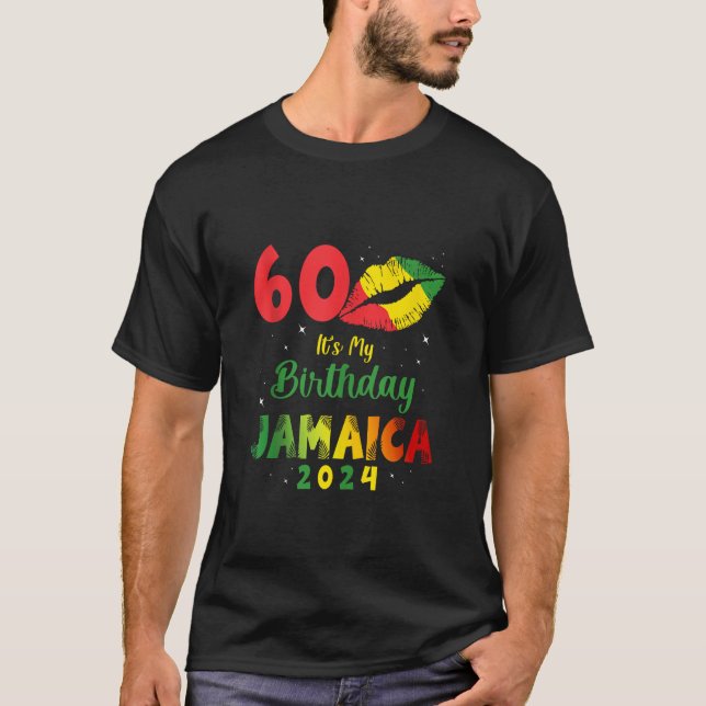 Jamaica Girl 60 Birthday 2024 Jamaica V T Shirt (Framsida)