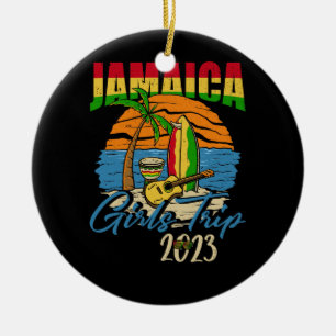 Jamaica Girls Resa 2023 Women Jamaican Girls Beach Julgransprydnad Keramik