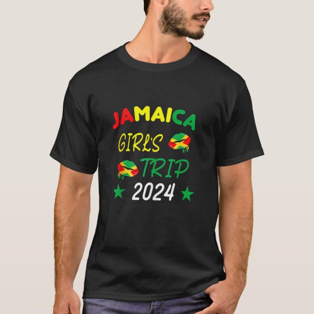 Jamaica Girls Resa 2024 Summer Vacation Funny Jama T Shirt (Framsida)