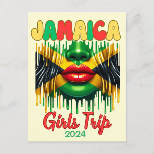 Jamaica Girls Resa 2024 Tropical Beach Getaway Vykort