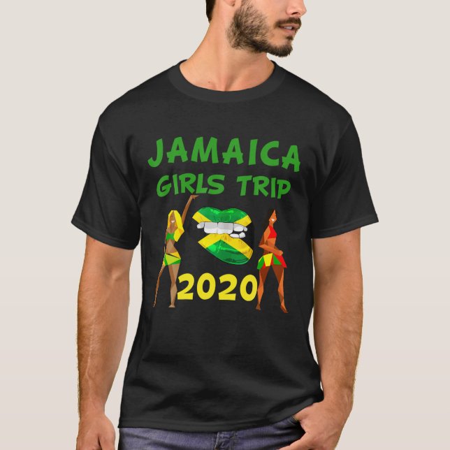 Jamaica Girls Resa Travel T Shirt (Framsida)