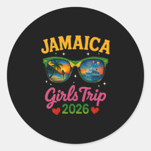 Jamaica Girls Trip 2026 Matchande familjekryssning Runt Klistermärke