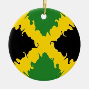 Jamaica Gnarly flagga Julgransprydnad Keramik
