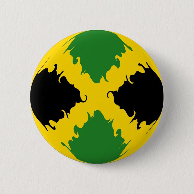 Jamaica Gnarly flagga Knapp (Framsida)