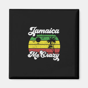 Jamaica gör mig galen Rasta Roots Rock Reggae Jama Magnet