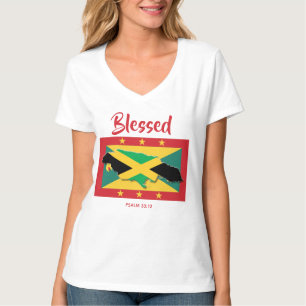JAMAICA GRENADA Christian Scripting med dubbla kul T Shirt