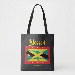 JAMAICA GRENADA FLAGGA Dubbelt kulturarv BLESSED Tygkasse