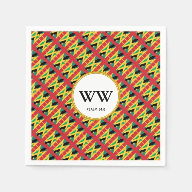 JAMAICA GRENADA Födelsedagsfirande med dubbelt kul Pappersservett (Framsidan)