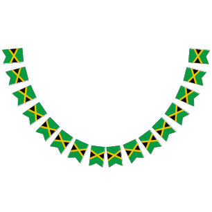 Jamaica Grönt Black Guld Jamaican Flagga