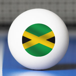 Jamaica Grönt Black & Guld Jamaican Flagga Pingisboll