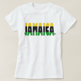 Jamaica Guld Black Grönt Rand Jamaica T-Shirt