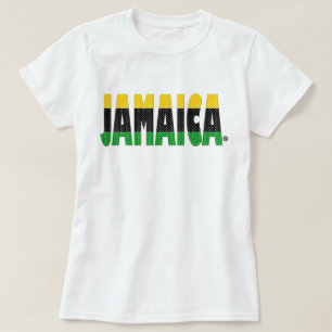 Jamaica Guld Black Grönt Rand Jamaica T-Shirt
