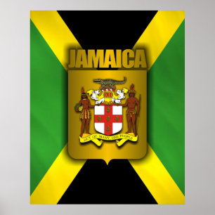Jamaica Guld Label Poster och skriver ut