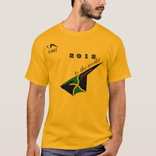 Jamaica guld- olympisk Tshirt 2012 Tröja (Framsida)