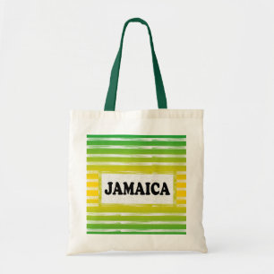 Jamaica Gult Grönt Black Tote Bag Tygkasse