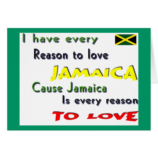 jamaica hälsningskort (Framsidan Horizontal)