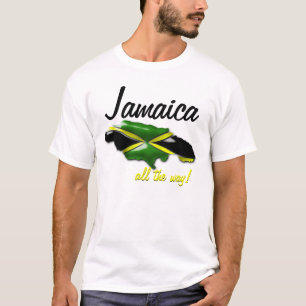 Jamaica hela vägen karta av den Jamaica T skjorta Shirt