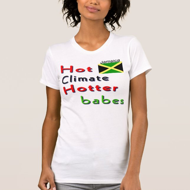 jamaica hett-tröjor, t-shirts (Framsida)