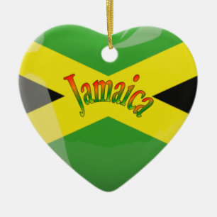 Jamaica hjärtakärlek julgransprydnad keramik