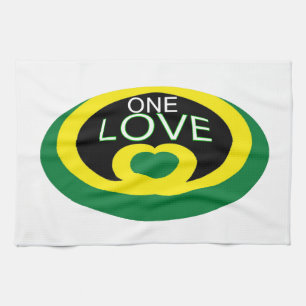 Jamaica hjärtats flagga, hjärtats kärlek kökshandduk