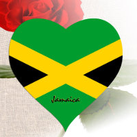 Jamaica Hjärtdekal, Patriotisk Jamaicansk Flagga