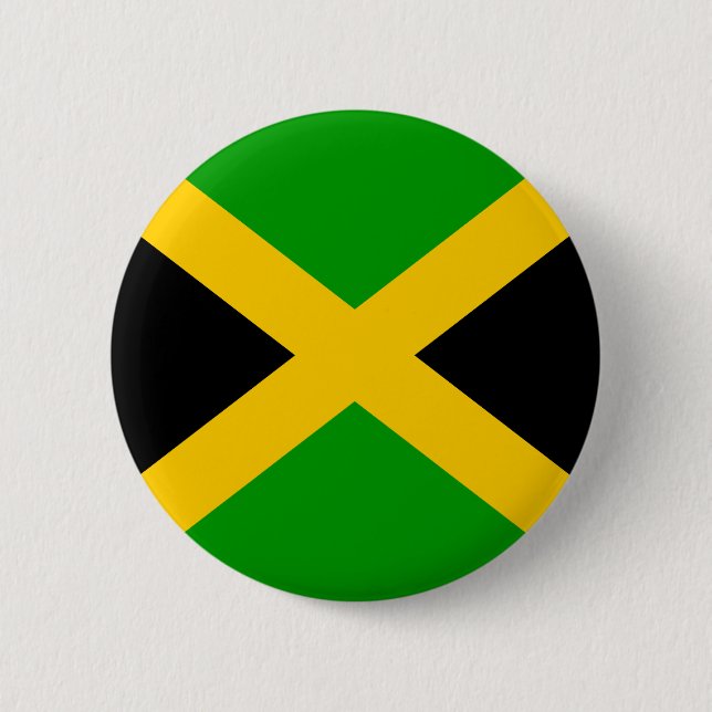Jamaica högkvalitativ flagga knapp (Framsida)