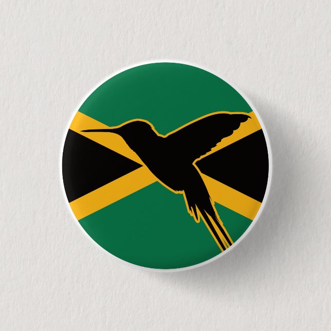Jamaica Hummingbird Jamaican National Animal Flagg Knapp (Framsida)