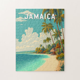 Jamaica Illustration Resa Konst Vintage Pussel