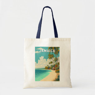 Jamaica Illustration Resa Konst Vintage Tygkasse