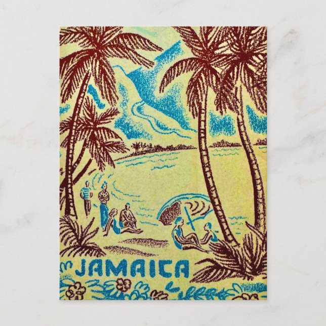 Jamaica Illustrerad vykort (Framsida)
