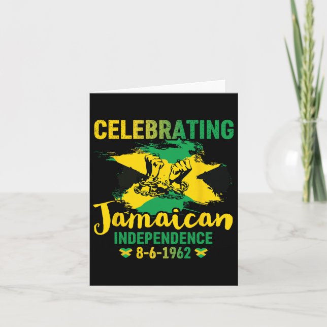Jamaica Independence 8-6-1962 Proud Jamaican Kort (Framsida)