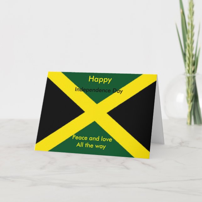 Jamaica independence day kort (Framsida)