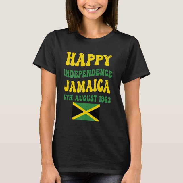 Jamaica Independence day Proud Jamaican Flagga A T Shirt (Framsida)