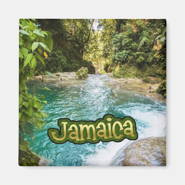 Jamaica Irie Blue Hål Magnet (Framsidan)