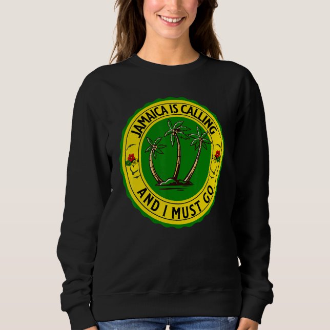 Jamaica Is Calling I Must Go Jamaican Jamaica T Shirt (Framsida)