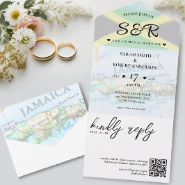 Jamaica Island Jamaican Flagga Destination Wedding