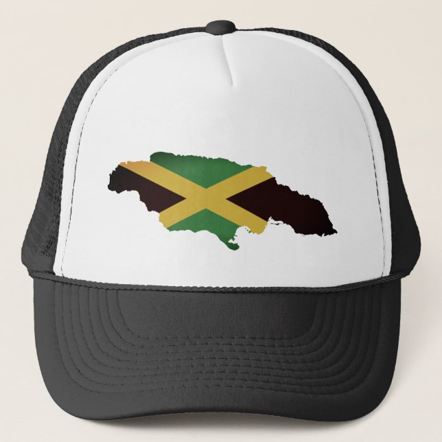 Jamaica Island - Proud Jamaicans Cap Truckerkappe Keps (Framsida)