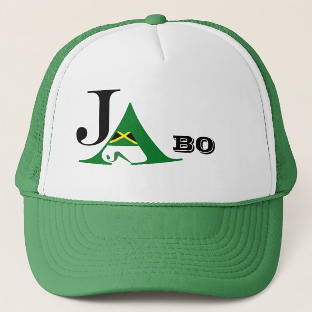 Jamaica JA BO grön truckerkeps (Framsida)