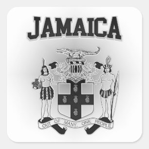 Jamaica Jackar av Arm Fyrkantigt Klistermärke