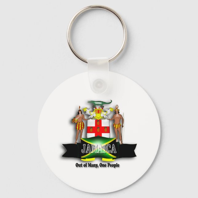 Jamaica Jackar av Arm Keychain Nyckelring (Framsida)